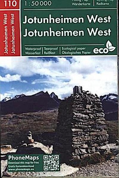 Jotunheimen West, Wander - Radkarte 1 : 50 000