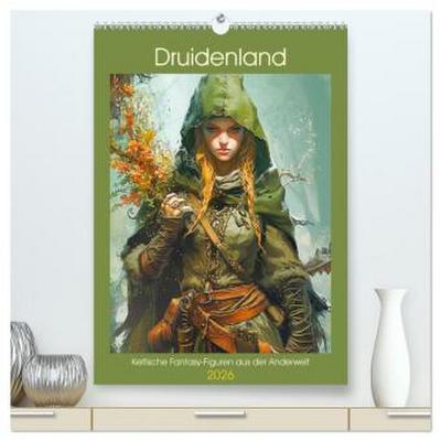 Druidenland. Keltische Fantasy-Figuren aus der Anderwelt (hochwertiger Premium Wandkalender 2026 DIN A2 hoch), Kunstdruck in Hochglanz