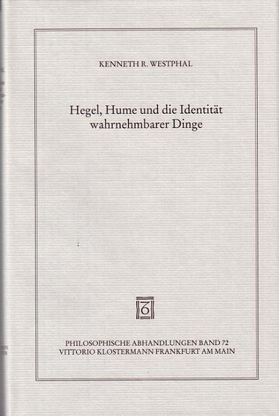 Hegel, Hume und die Identität wahrnehmbarer Dinge