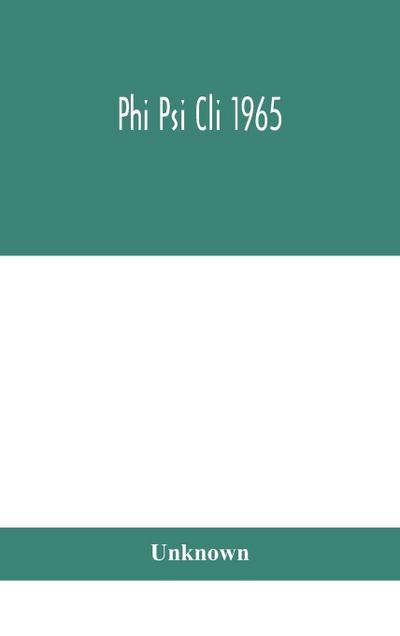 Phi Psi Cli 1965