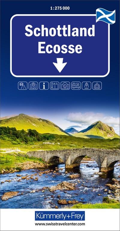 Schottland, Regionalstrassenkarte 1:275’000