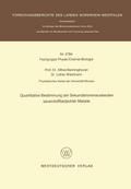 Quantitative Bestimmung der Sekundärionenausbeuten sauerstoffbedeckter Metalle