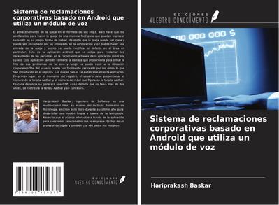 Sistema de reclamaciones corporativas basado en Android que utiliza un módulo de voz
