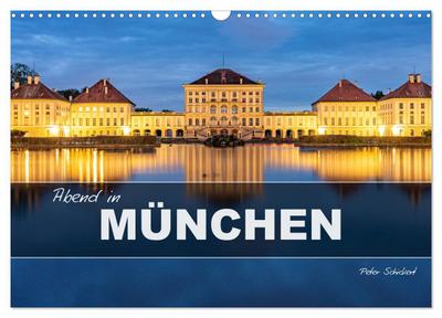 Abend in München (Wandkalender 2026 DIN A3 quer), CALVENDO Monatskalender