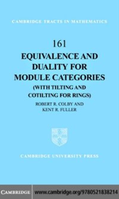 Equivalence and Duality for Module Categories with Tilting and Cotilting for Rings