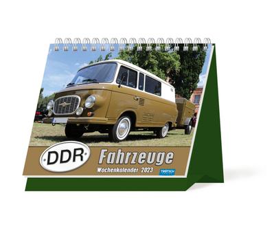 Trötsch Aufstellwochenkalender DDR Fahrzeuge 2023