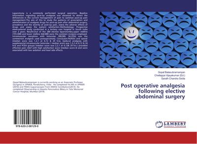 Post operative analgesia following elective abdominal surgery