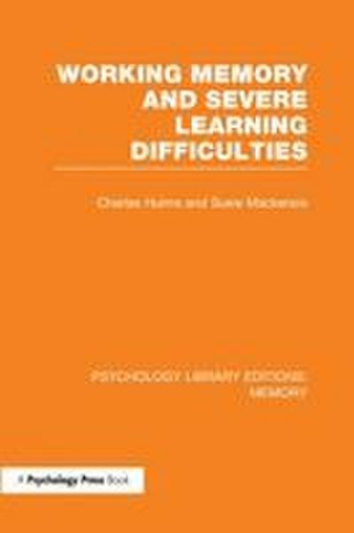 Working Memory and Severe Learning Difficulties (PLE