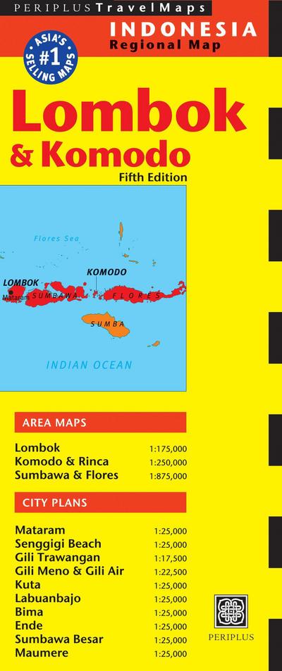 Lombok & Komodo Travel Map Fifth Edition