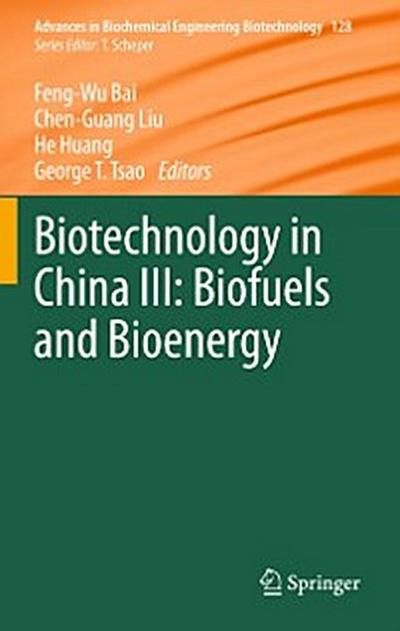 Biotechnology in China III: Biofuels and Bioenergy