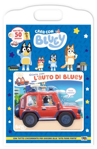 Gioca con l’auto di Bluey. Crea con Bluey