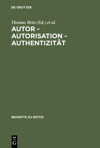 Autor - Autorisation - Authentizität