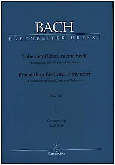 Lobe den Herrn, meine Seele BWV 143, Klavierauszug