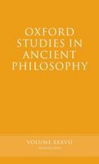 Oxford Studies in Ancient Philosophy
