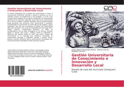Gestión Universitaria de Conocimiento e Innovación y Desarrollo Local