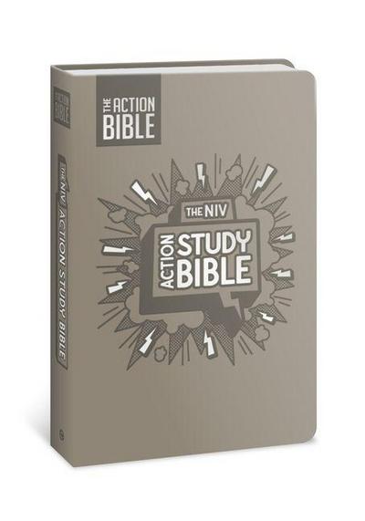 The NIV Action Study Bible, Leathersoft, Gray, Full Color