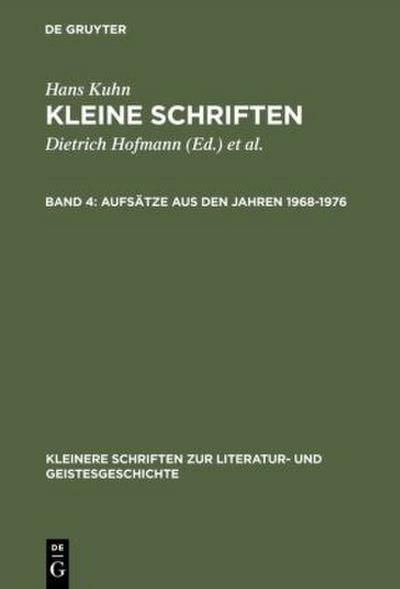 Aufsätze aus den Jahren 1968-1976