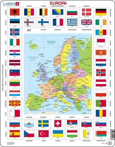 Europa Länder + Flaggen (Kinderpuzzle)