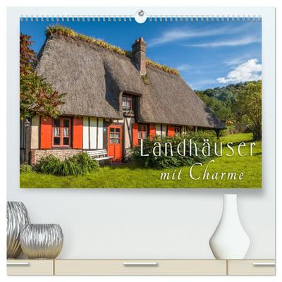 Landhäuser mit Charme (hochwertiger Premium Wandkalender 2026 DIN A2 quer), Kunstdruck in Hochglanz