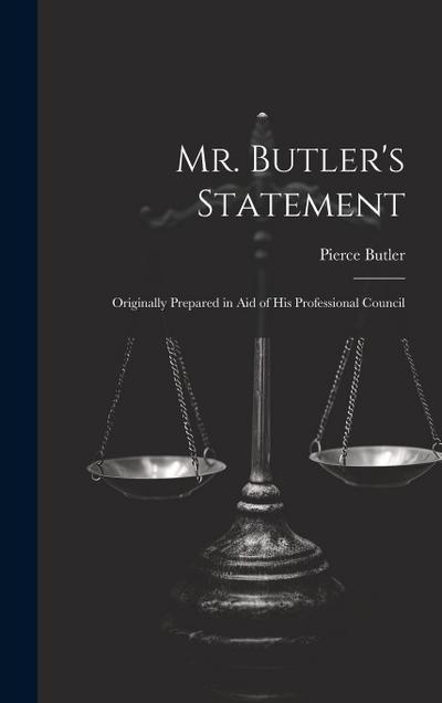 Mr. Butler’s Statement