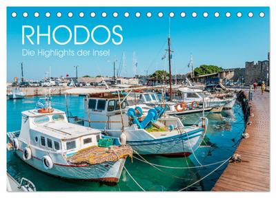Rhodos - Die Highlights der Insel (Tischkalender 2026 DIN A5 quer), CALVENDO Monatskalender