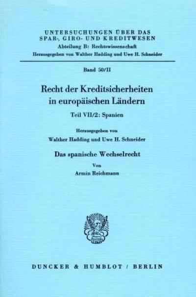 Das spanische Wechselrecht.