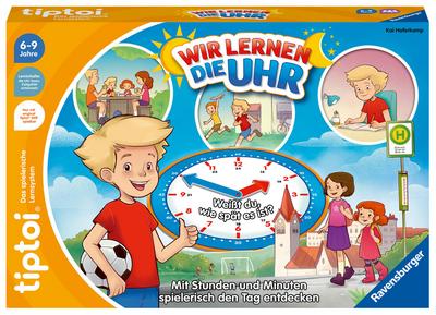Ravensburger tiptoi® Spiel 00126 - Wir lernen die Uhr - interaktives Lernspiel ab 6 Jahren, mit digitaler und analoger Uhr zum selbst einstellen