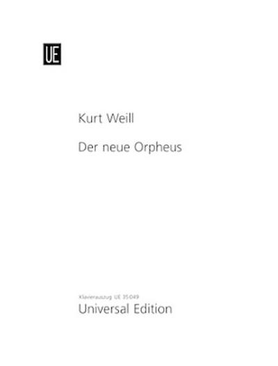 Der neue Orpheus op. 16 für Sopran, Violine und Orchester Klavierauszug mit eingelegter Violinstimme