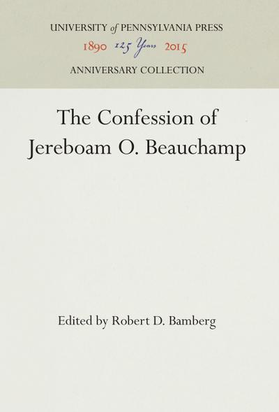 The Confession of Jereboam O. Beauchamp