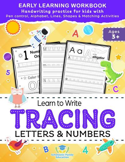 Learn to Write Tracing Letters & Numbers, Early Learning Workbook, Ages 3 4 5