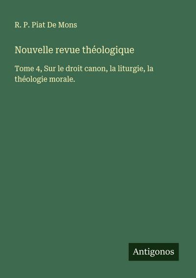 Nouvelle revue théologique