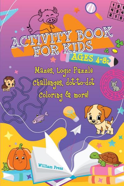 Activity Book for Kids Ages 4-8