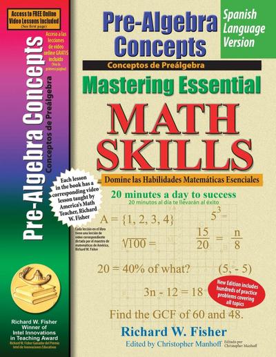 Pre-Algebra Concepts, Mastering Essential Math Skills Spanish Language Version