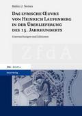 Das lyrische uvre von Heinrich Laufenberg in der Ü