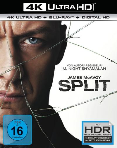 Split (UHD+BR)  2Disc Min: 116/DD5.1/WS