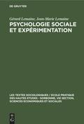 Psychologie sociale et expérimentation