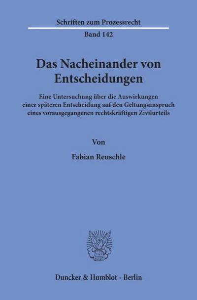 Das Nacheinander von Entscheidungen.