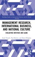 Management Research, International Business, and National Culture