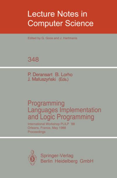 Programming Languages Implementation and Logic Programming