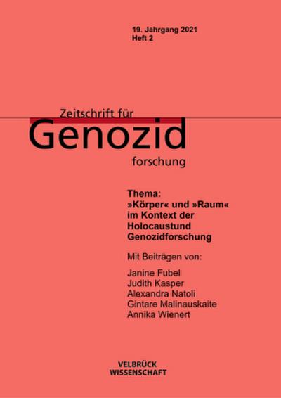 Zeitschrift für Genozidforschung. 19. Jahrgang 2021, Heft 2
