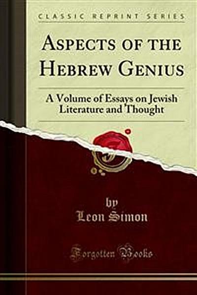 Aspects of the Hebrew Genius