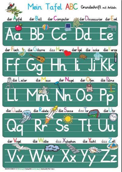 Mein Tafel-ABC in Grundschrift mit Artikeln