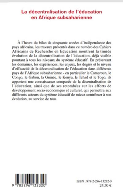 La décentralisation de l’éducation en Afrique subsaharienne