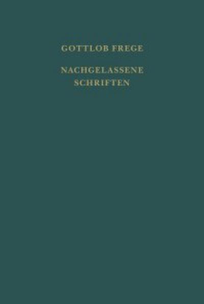 Nachgelassene Schriften und Wissenschaftlicher Briefwechsel. Erster Band