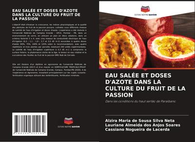 EAU SALÉE ET DOSES D’AZOTE DANS LA CULTURE DU FRUIT DE LA PASSION