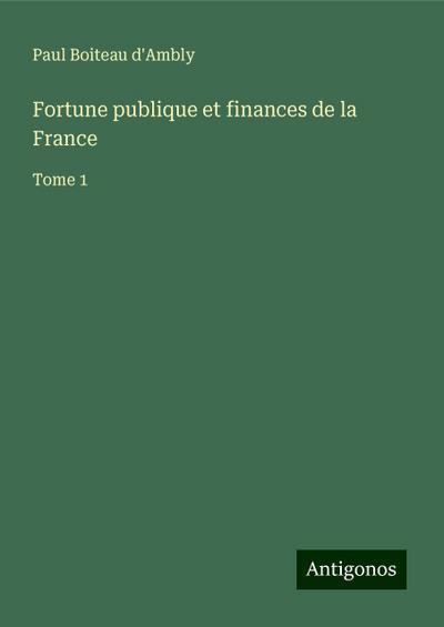 Fortune publique et finances de la France