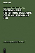 Dictionnaire historique des noms de famille romans (IX)
