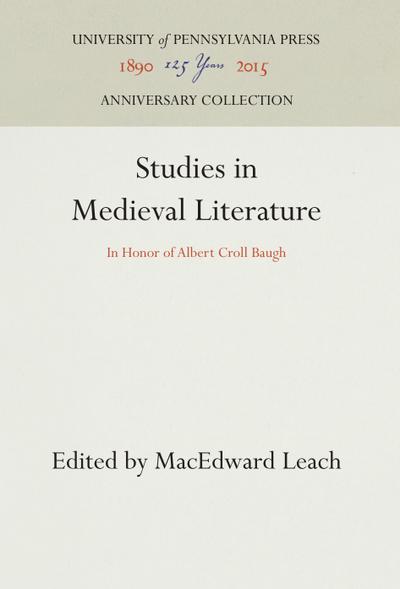 Studies in Medieval Literature