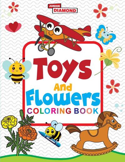 Toys And Flowers Colouring Book