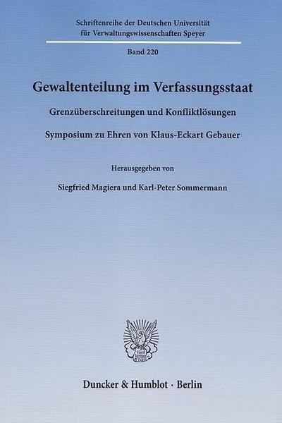 Gewaltenteilung im Verfassungsstaat